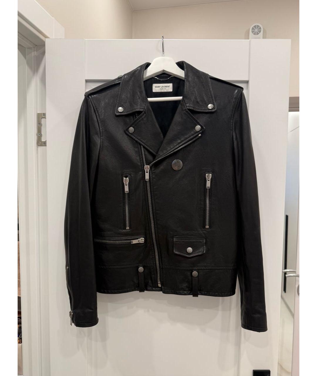 SAINT LAURENT Черная кожаная куртка, фото 9
