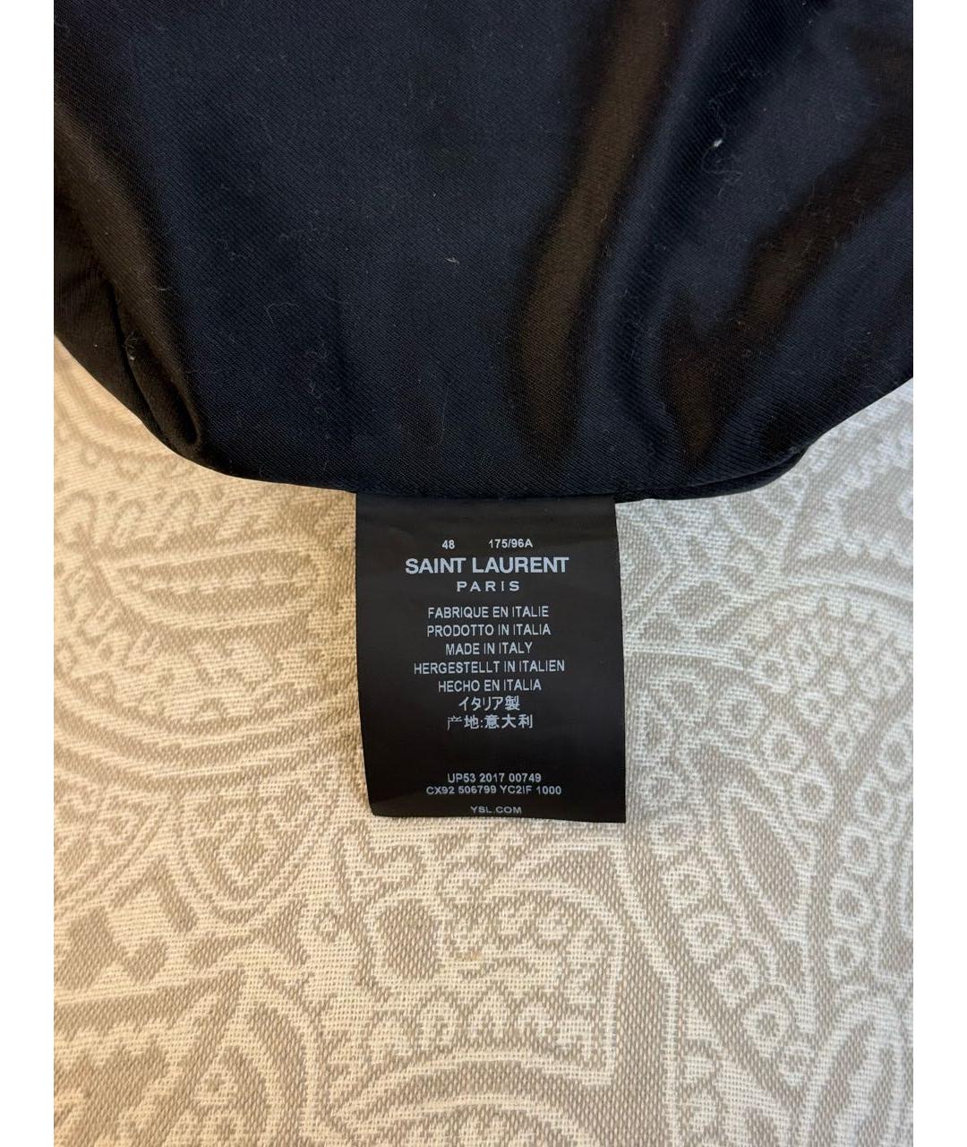 SAINT LAURENT Черная кожаная куртка, фото 8