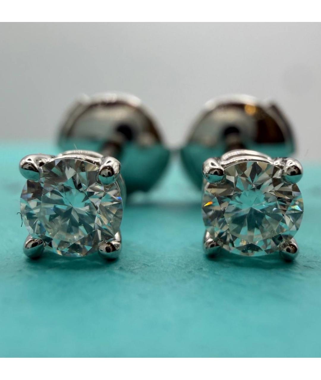 TIFFANY&CO Серебряные платиновые серьги, фото 2