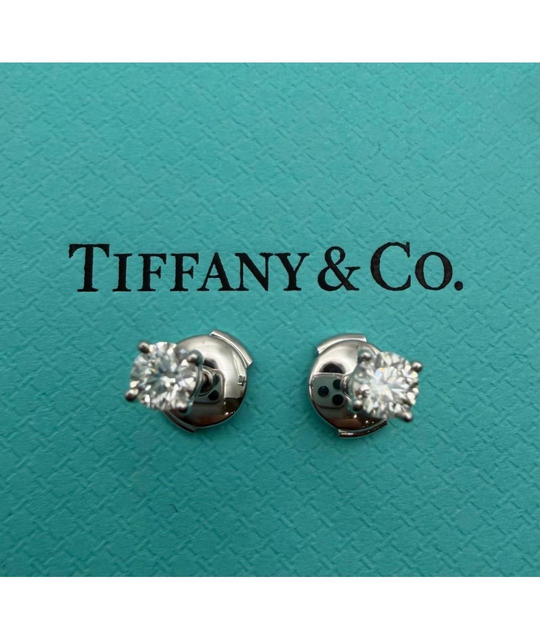 TIFFANY&CO Серебряные платиновые серьги, фото 4