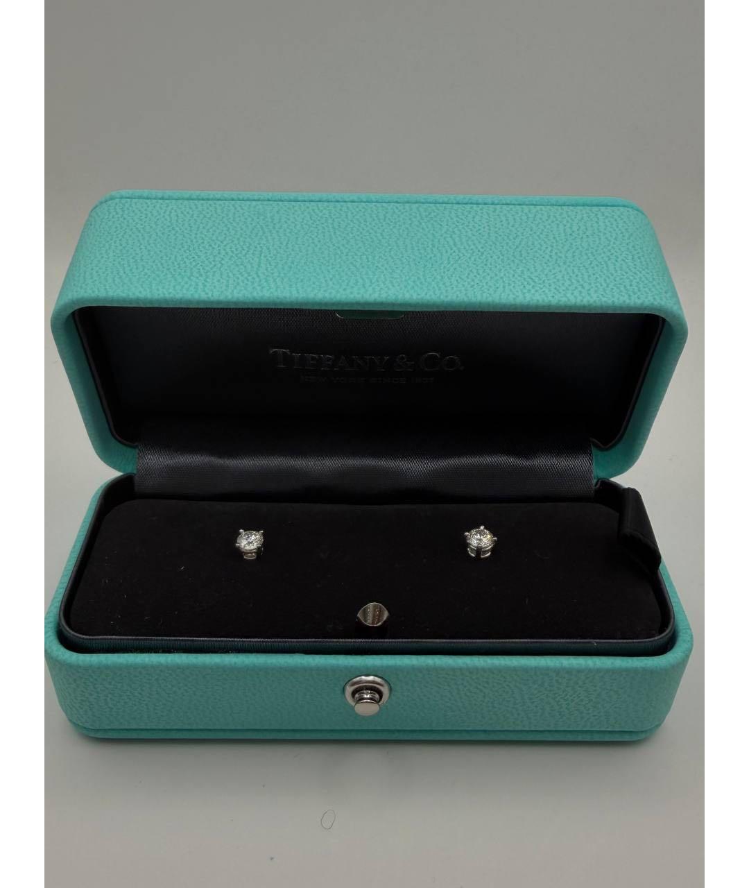 TIFFANY&CO Серебряные платиновые серьги, фото 3