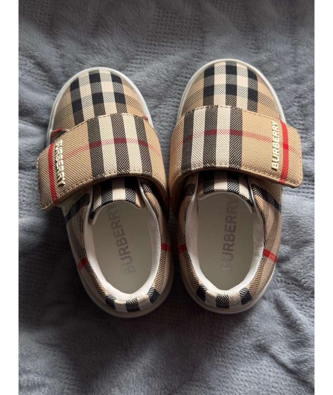 BURBERRY Бежевые кеды, фото 5