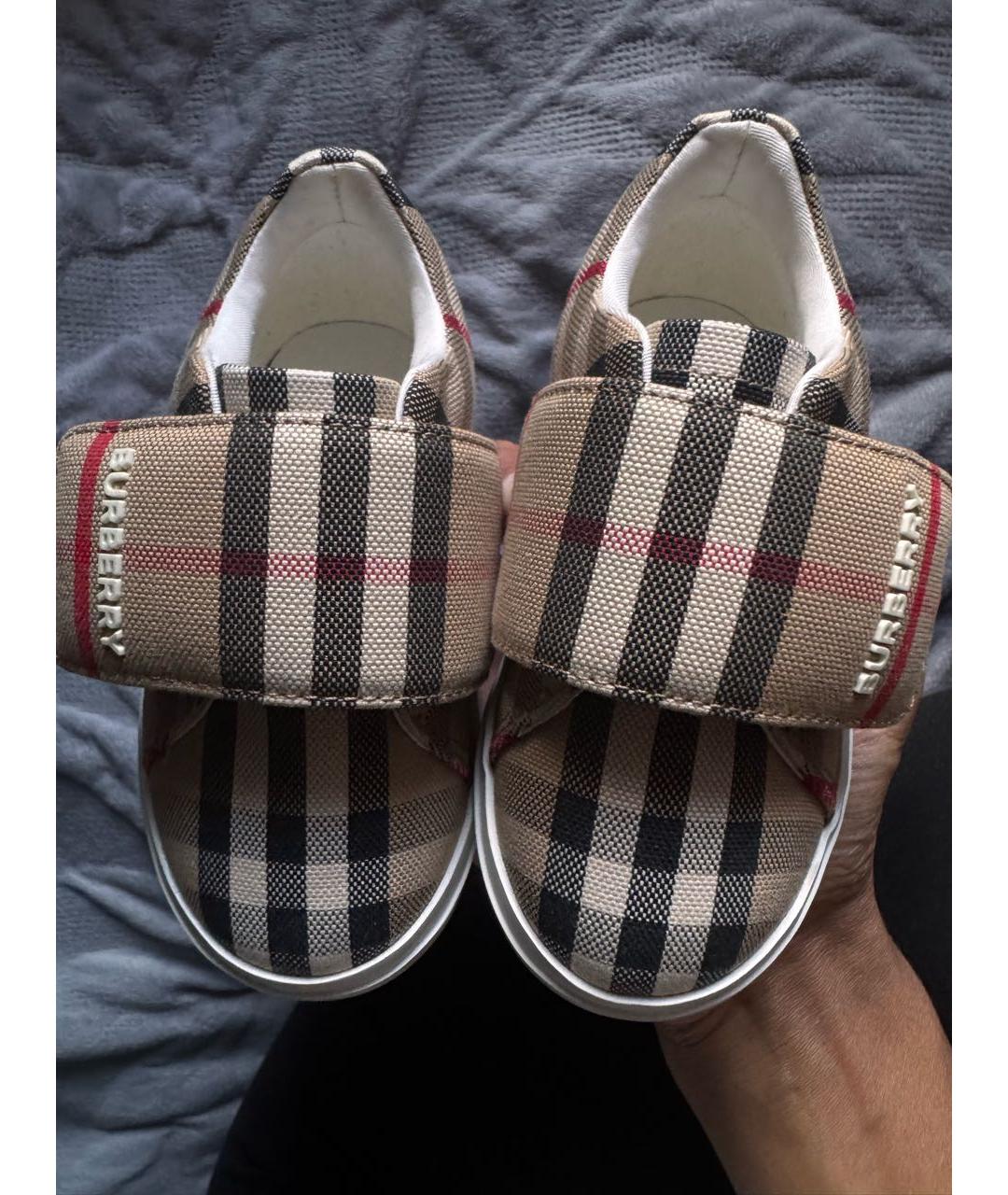 BURBERRY Бежевые кеды, фото 2
