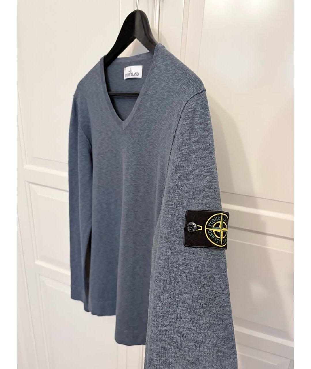 STONE ISLAND Серый хлопковый джемпер / свитер, фото 2