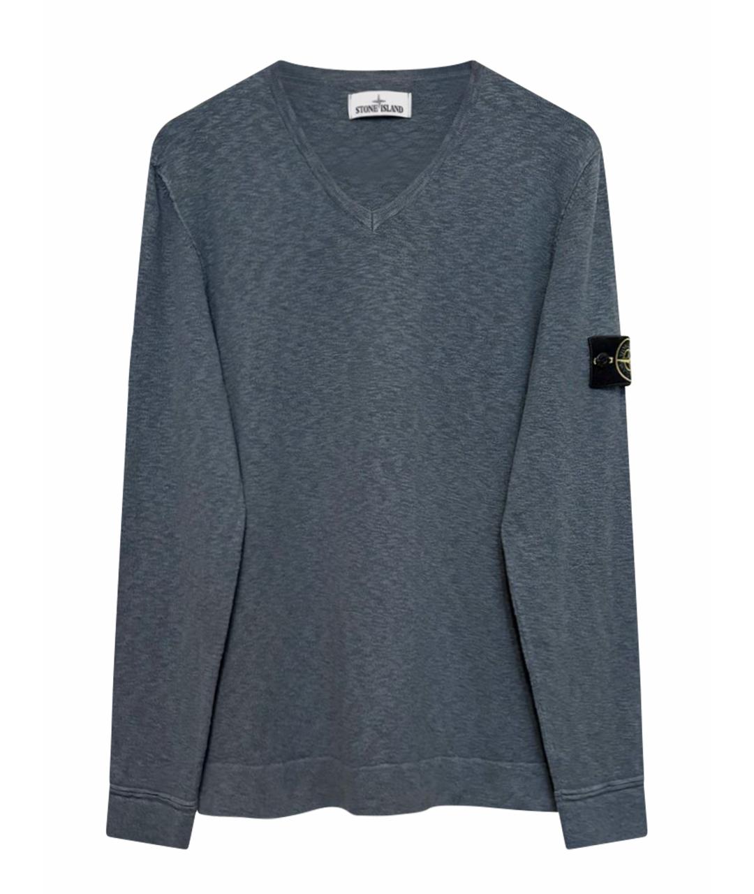 STONE ISLAND Серый хлопковый джемпер / свитер, фото 1