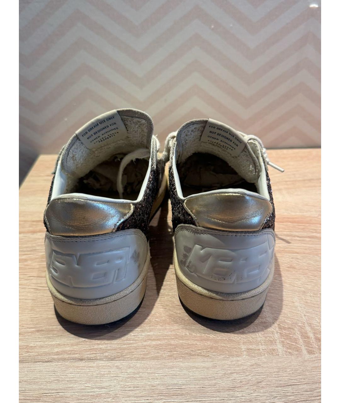 GOLDEN GOOSE Бежевые кожаные кеды, фото 4