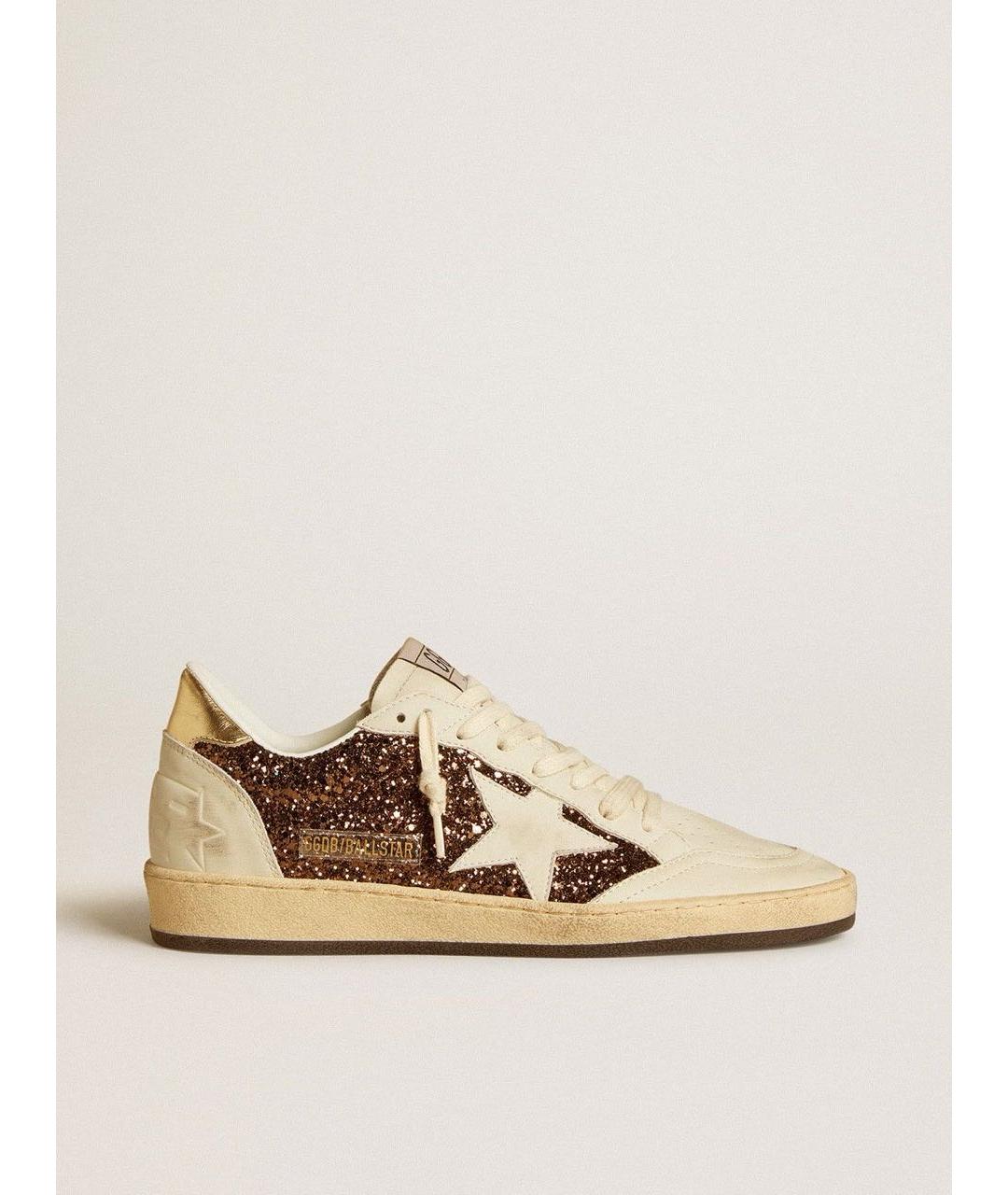 GOLDEN GOOSE Бежевые кожаные кеды, фото 9