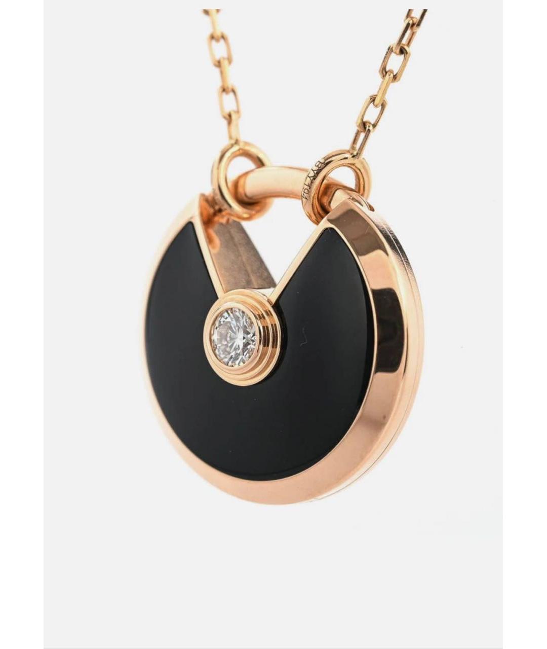 CARTIER Черная подвеска из розового золота, фото 5