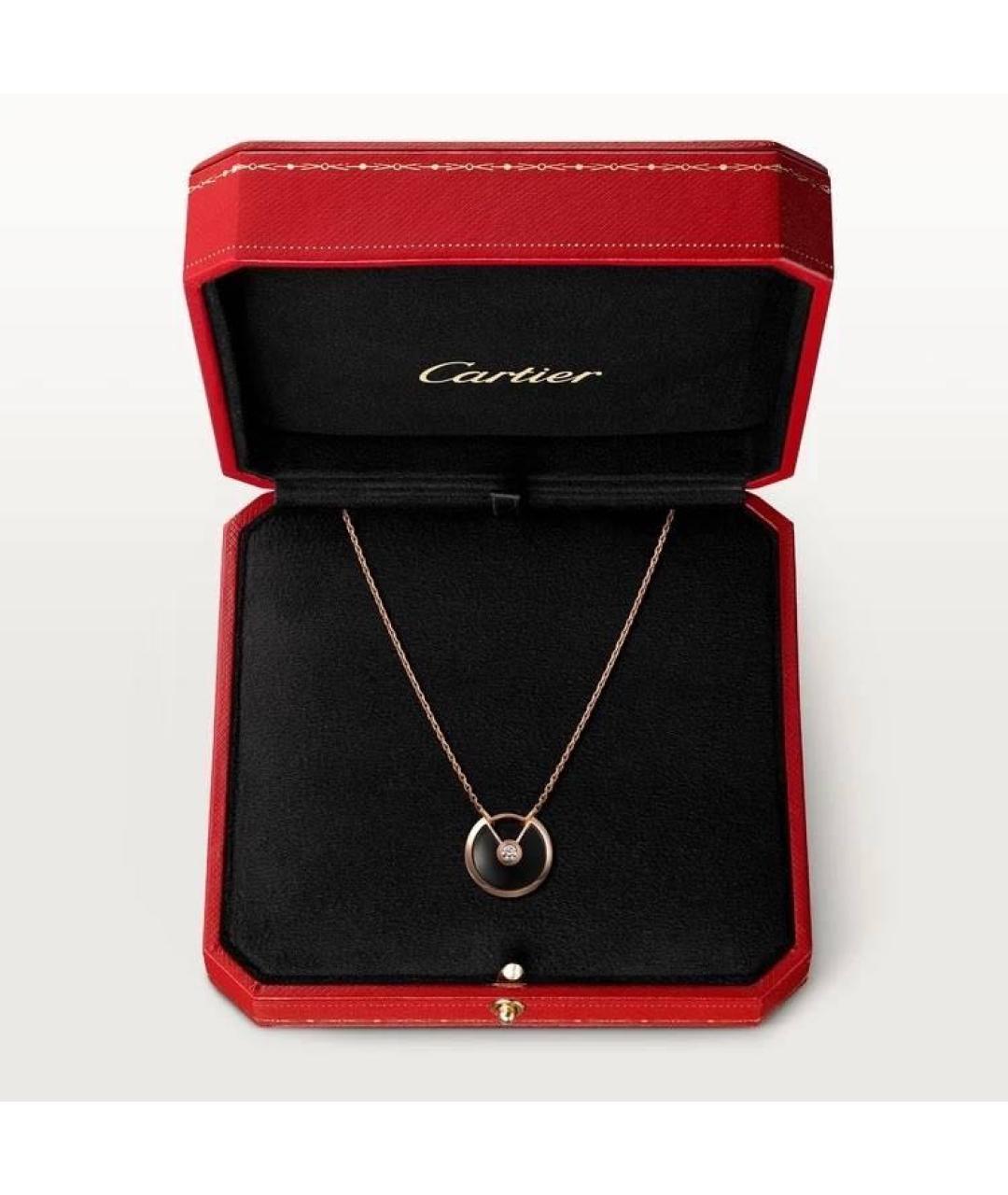 CARTIER Черная подвеска из розового золота, фото 3