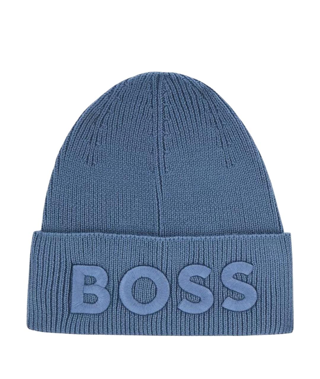 HUGO BOSS Голубая шерстяная шапка, фото 1