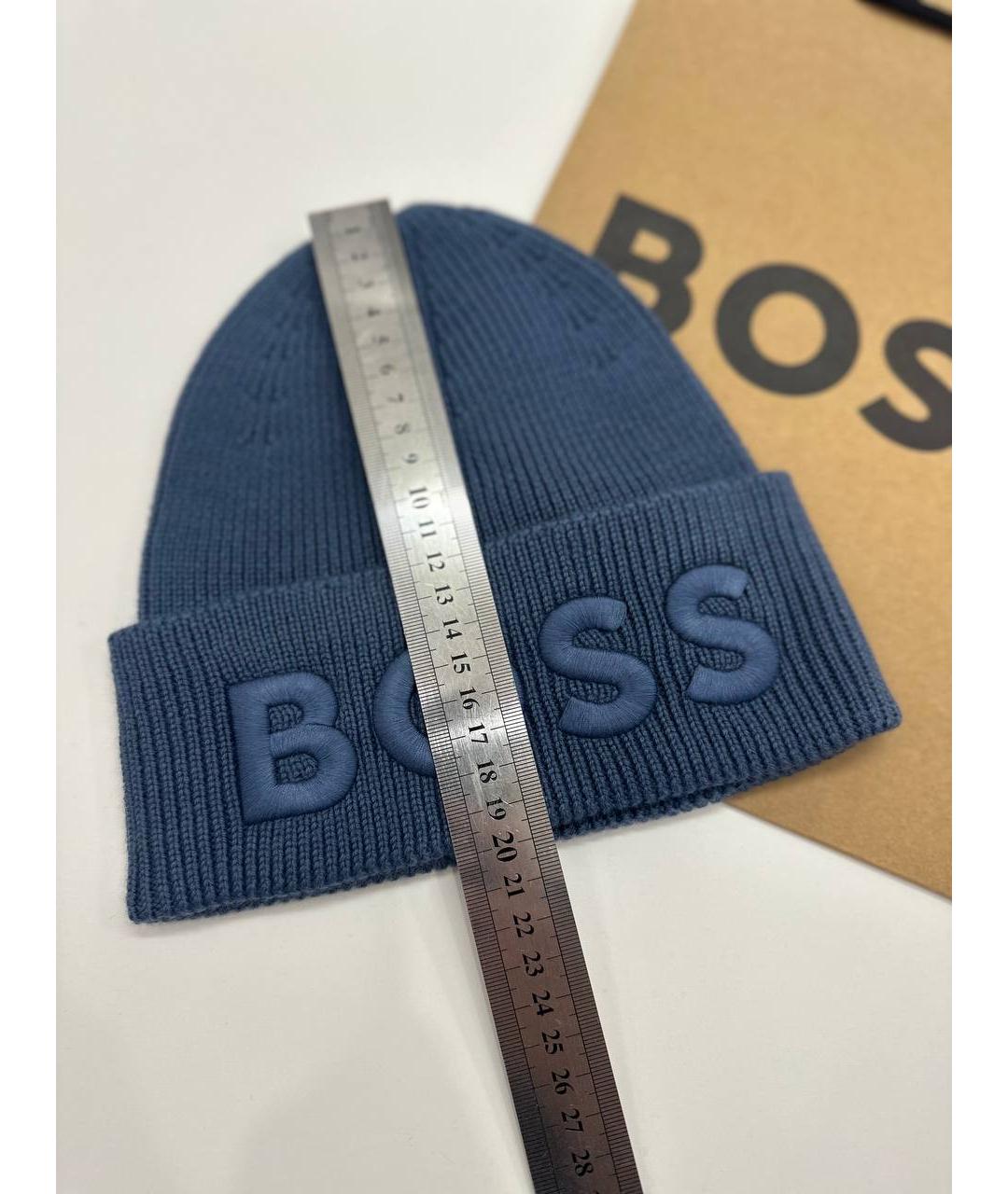HUGO BOSS Голубая шерстяная шапка, фото 7