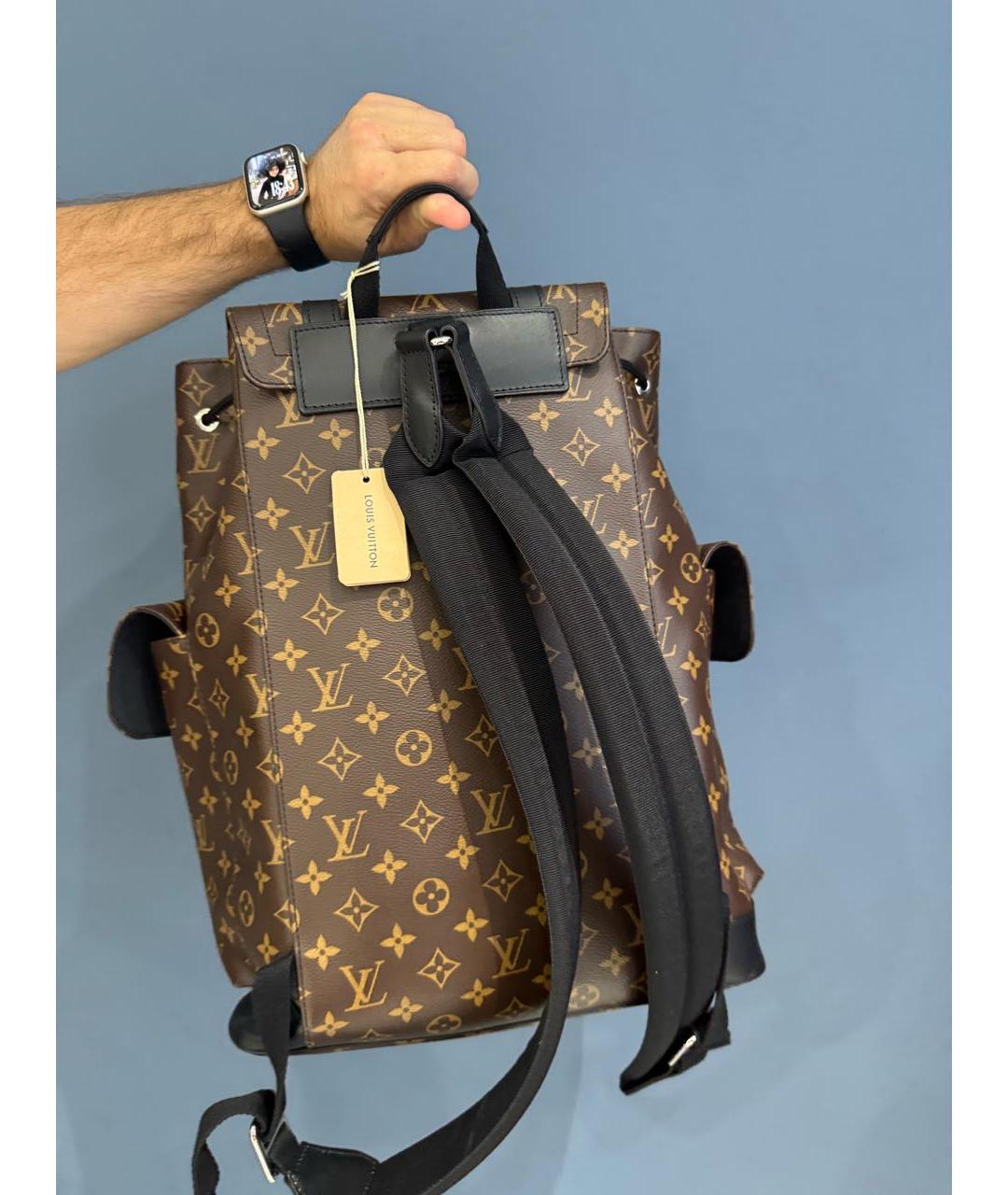 LOUIS VUITTON Коричневый рюкзак из канвы, фото 3