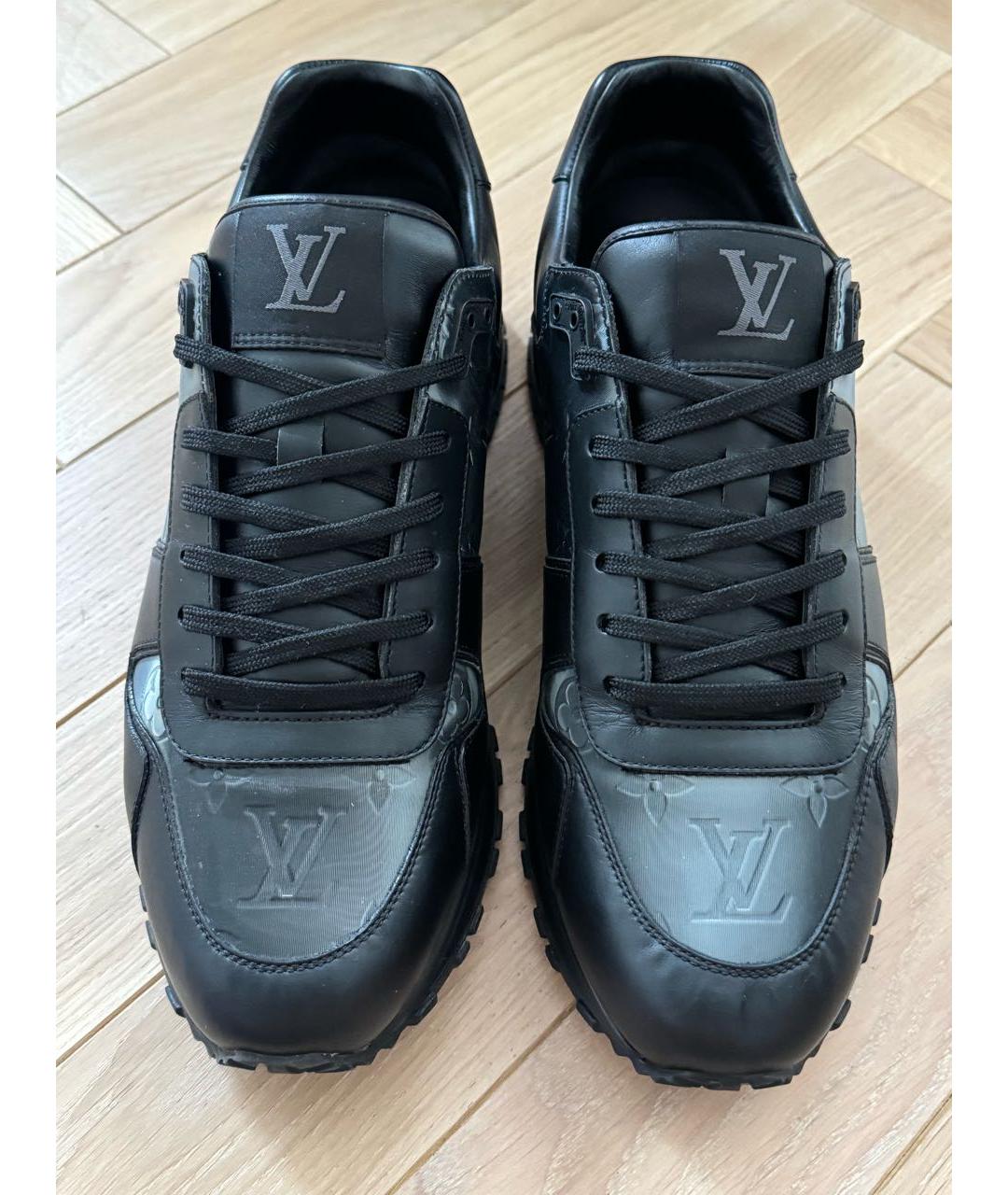 LOUIS VUITTON Черные кожаные низкие кроссовки / кеды, фото 2