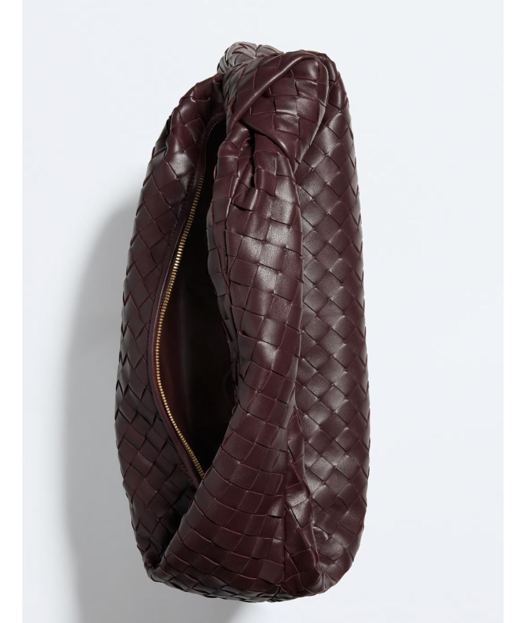 BOTTEGA VENETA Бордовая кожаная сумка с короткими ручками, фото 4