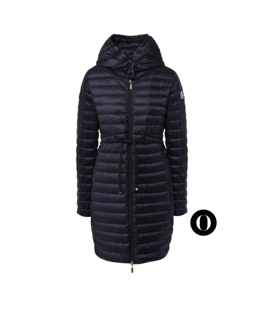 MONCLER Синий атласный пуховик, фото 2