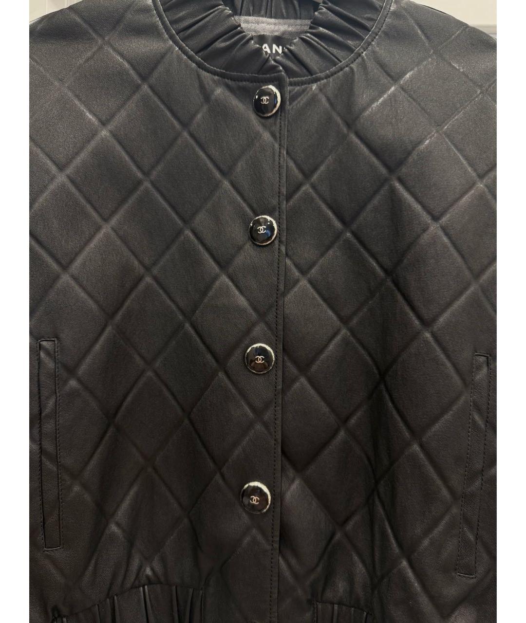 CHANEL Черный кожаный костюм с юбками, фото 4