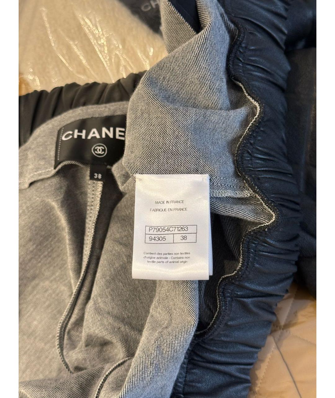 CHANEL Черный кожаный костюм с юбками, фото 5