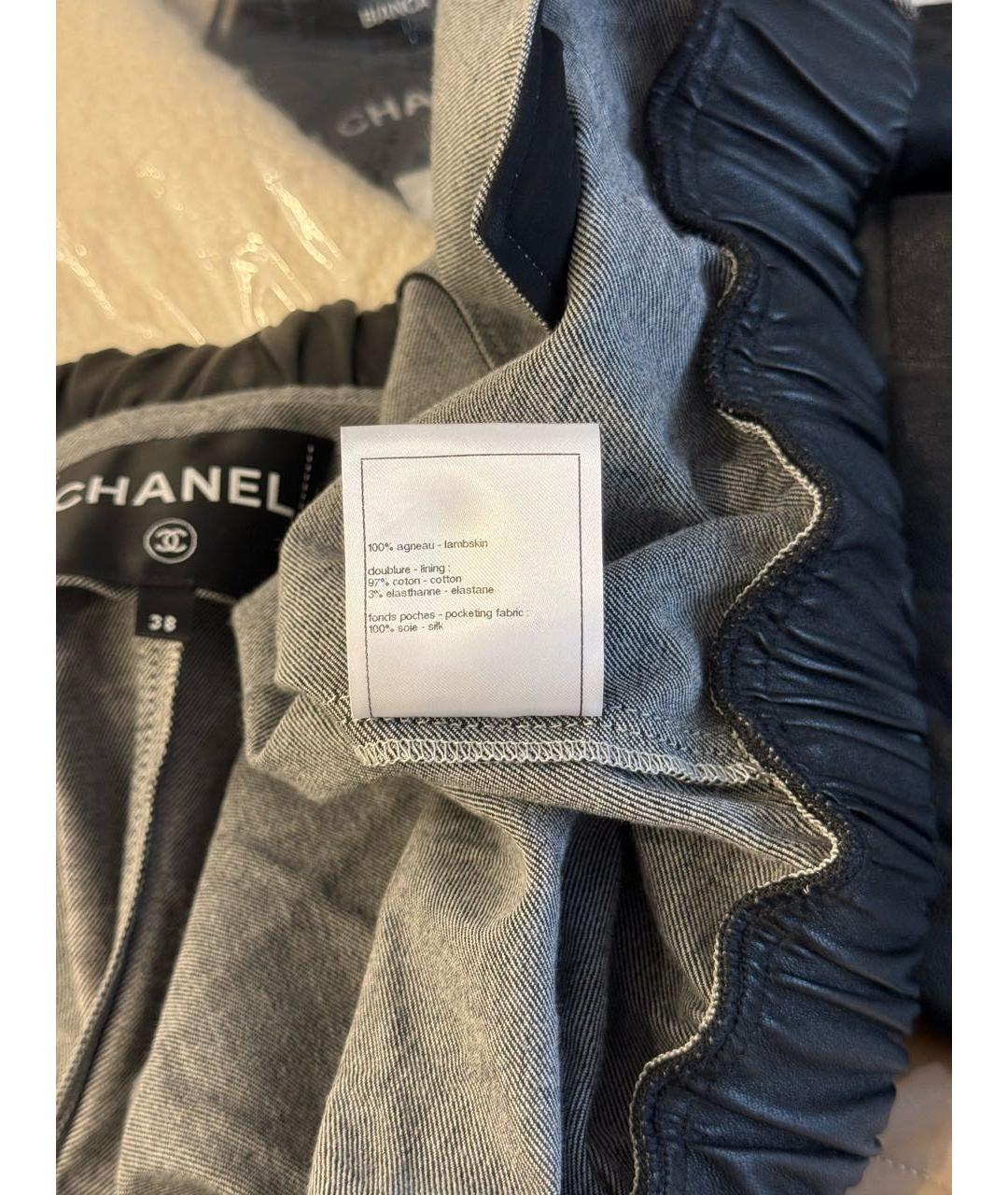 CHANEL Черный кожаный костюм с юбками, фото 6