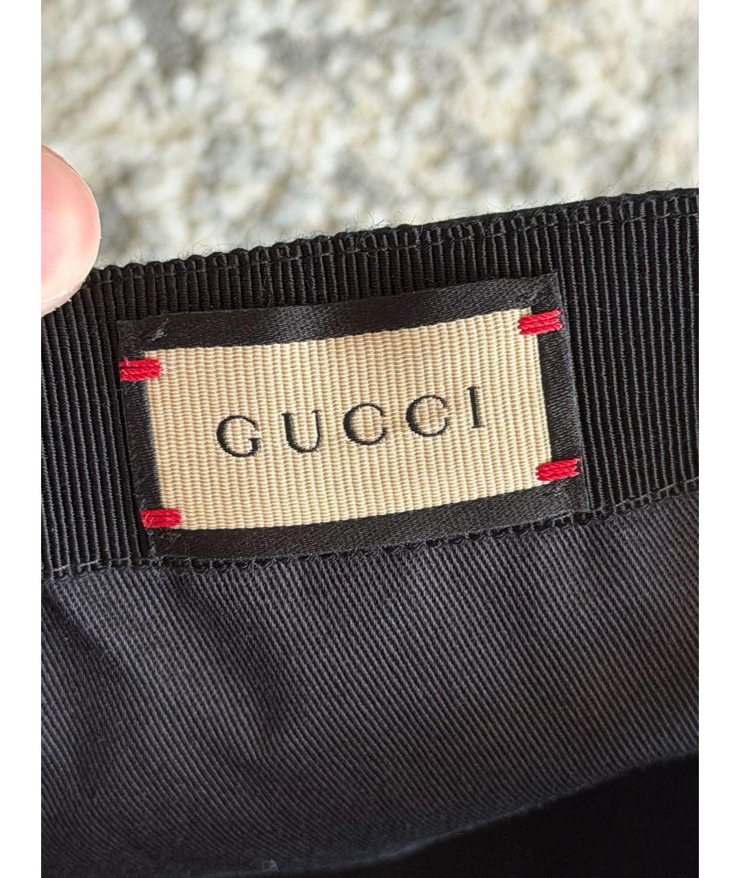 GUCCI Черная хлопковая кепка/бейсболка, фото 6