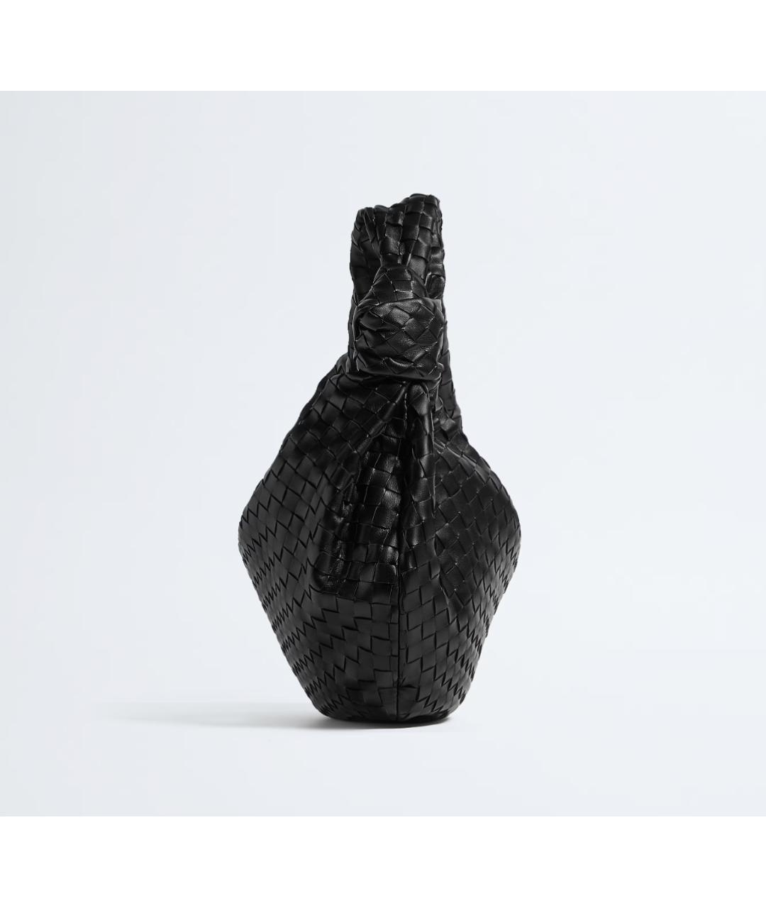 BOTTEGA VENETA Черная кожаная сумка с короткими ручками, фото 3