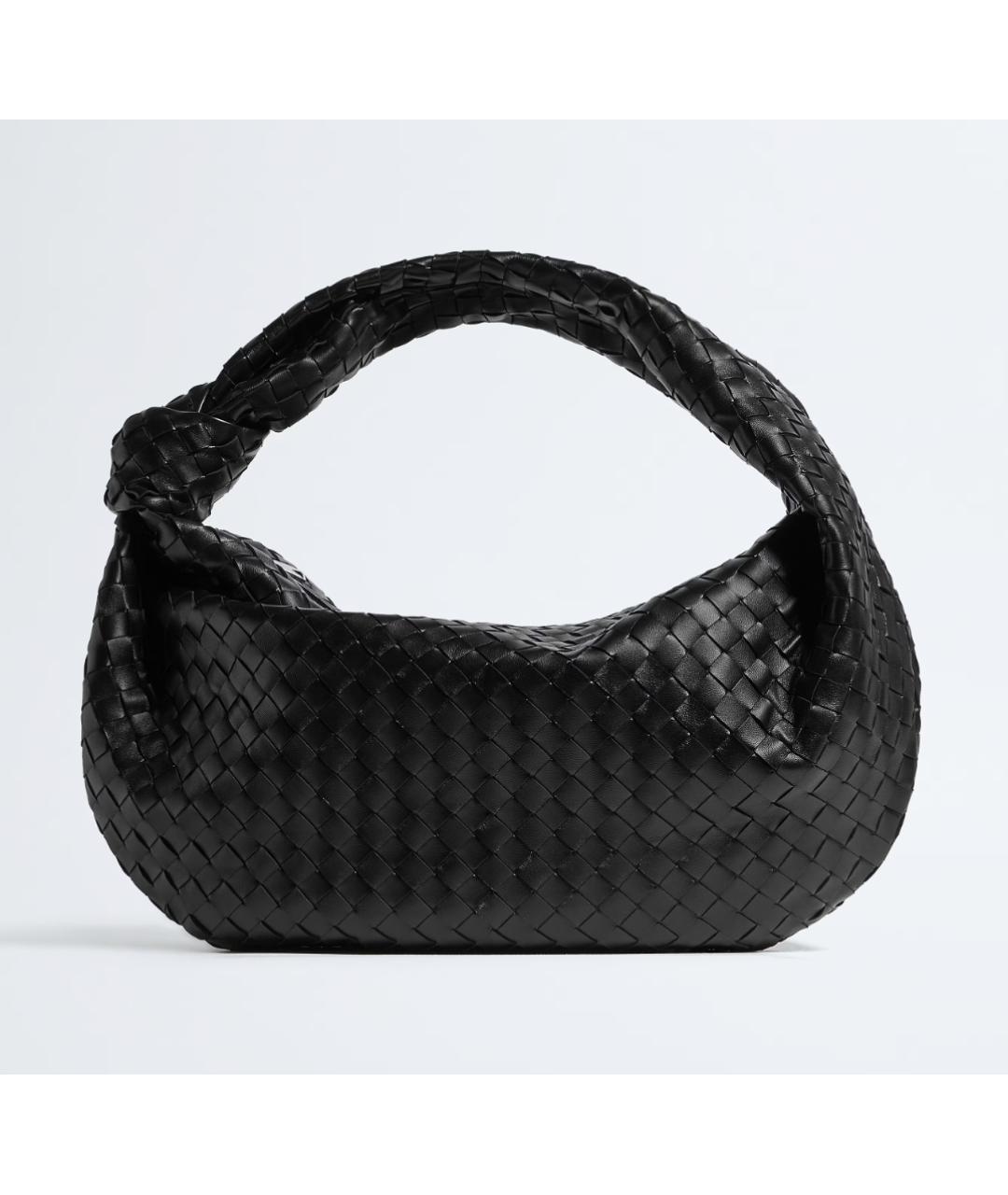 BOTTEGA VENETA Черная кожаная сумка с короткими ручками, фото 6
