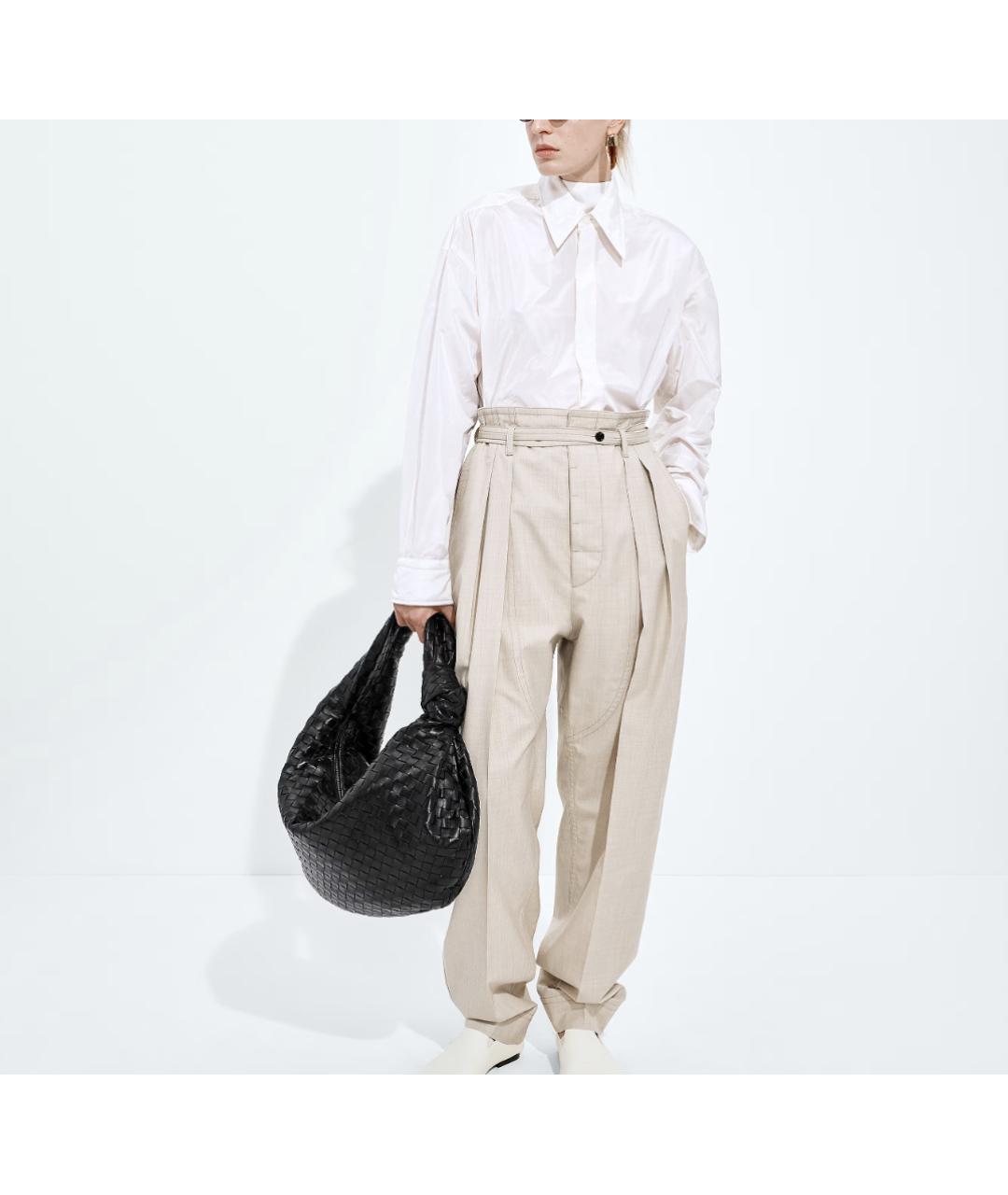 BOTTEGA VENETA Черная кожаная сумка с короткими ручками, фото 2