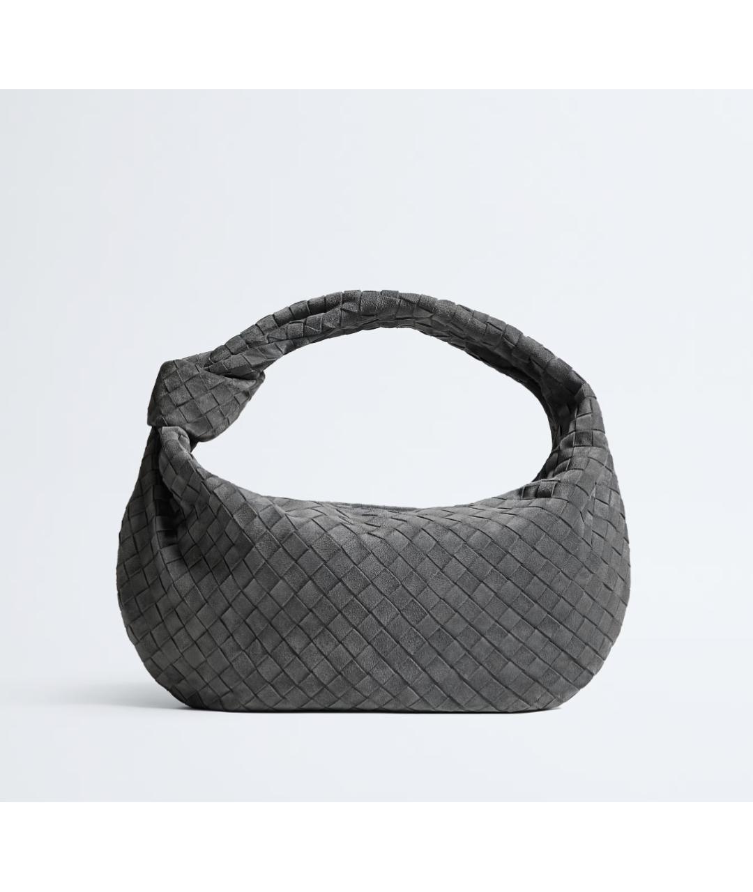 BOTTEGA VENETA Серая кожаная сумка с короткими ручками, фото 5