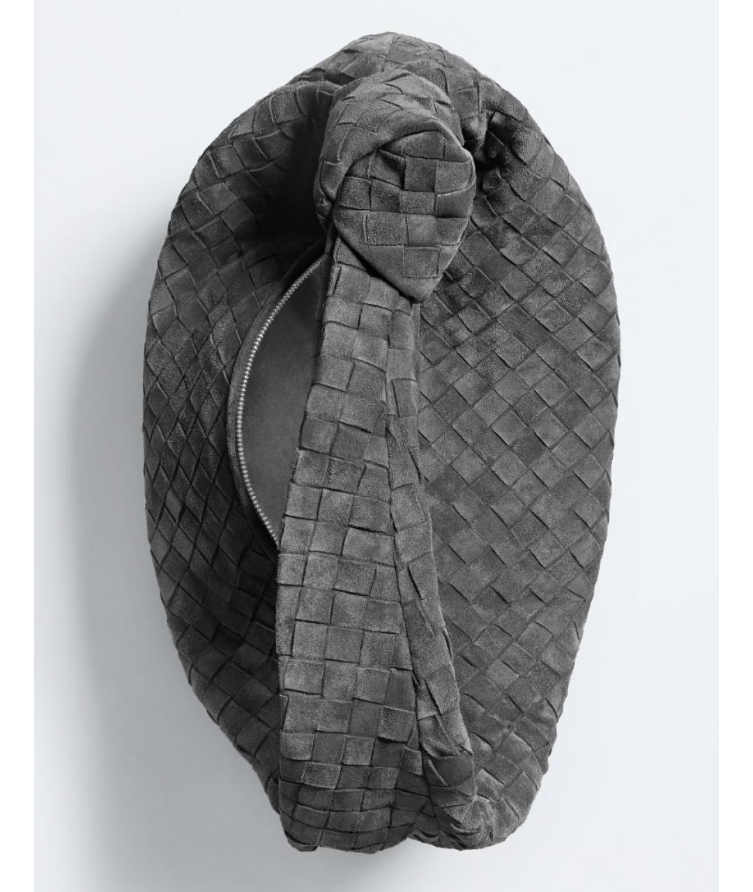 BOTTEGA VENETA Серая кожаная сумка с короткими ручками, фото 3