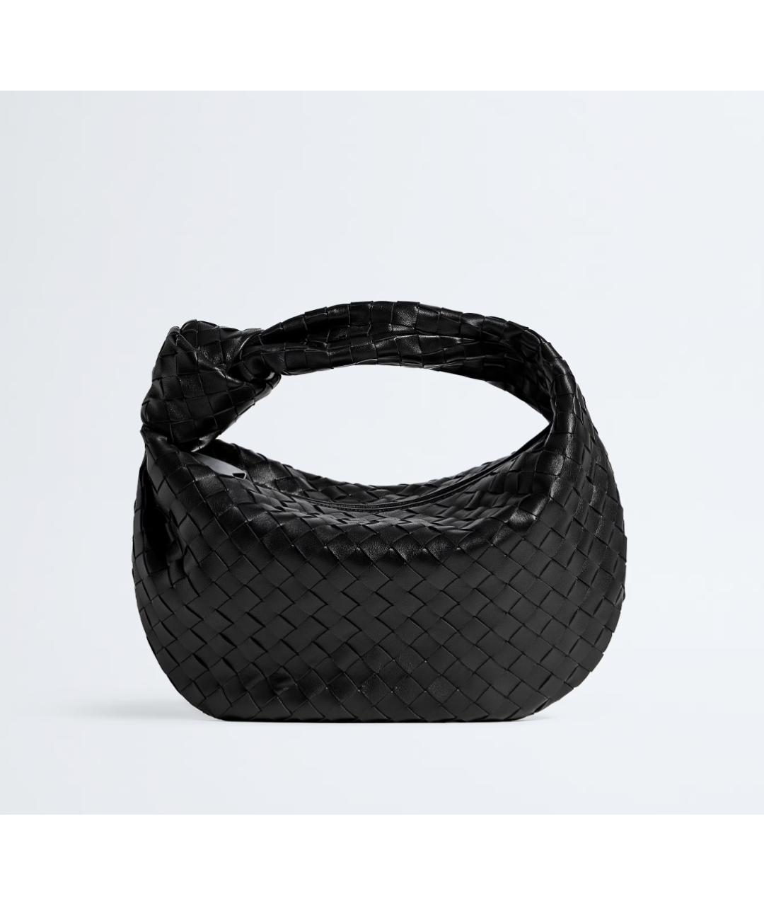BOTTEGA VENETA Черная кожаная сумка с короткими ручками, фото 5