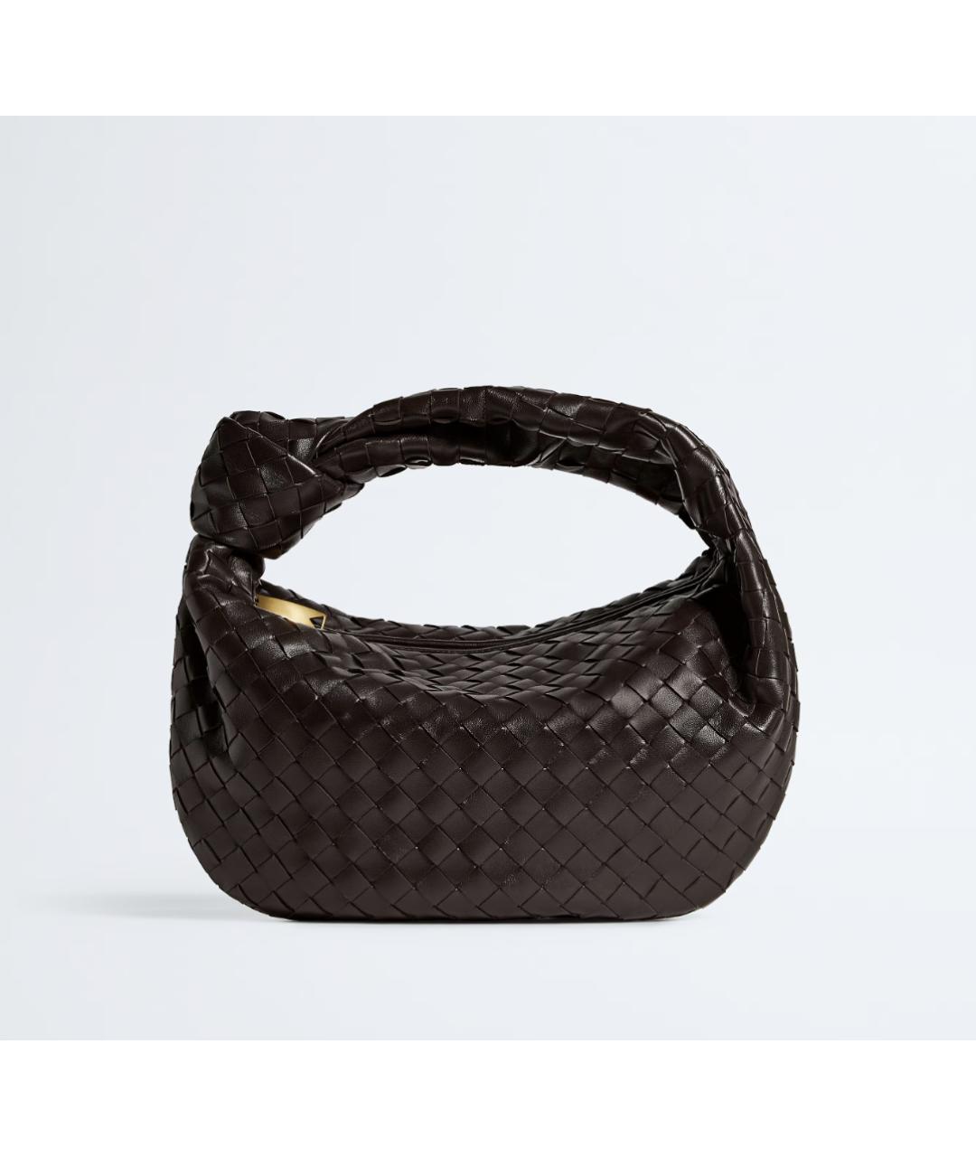 BOTTEGA VENETA Коричневая кожаная сумка с короткими ручками, фото 5