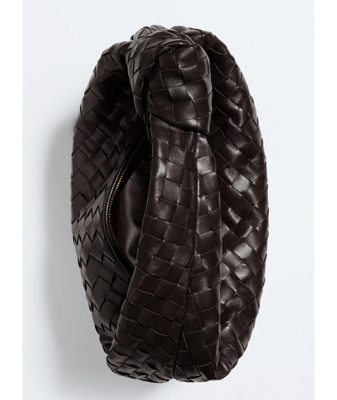 BOTTEGA VENETA Коричневая кожаная сумка с короткими ручками, фото 3