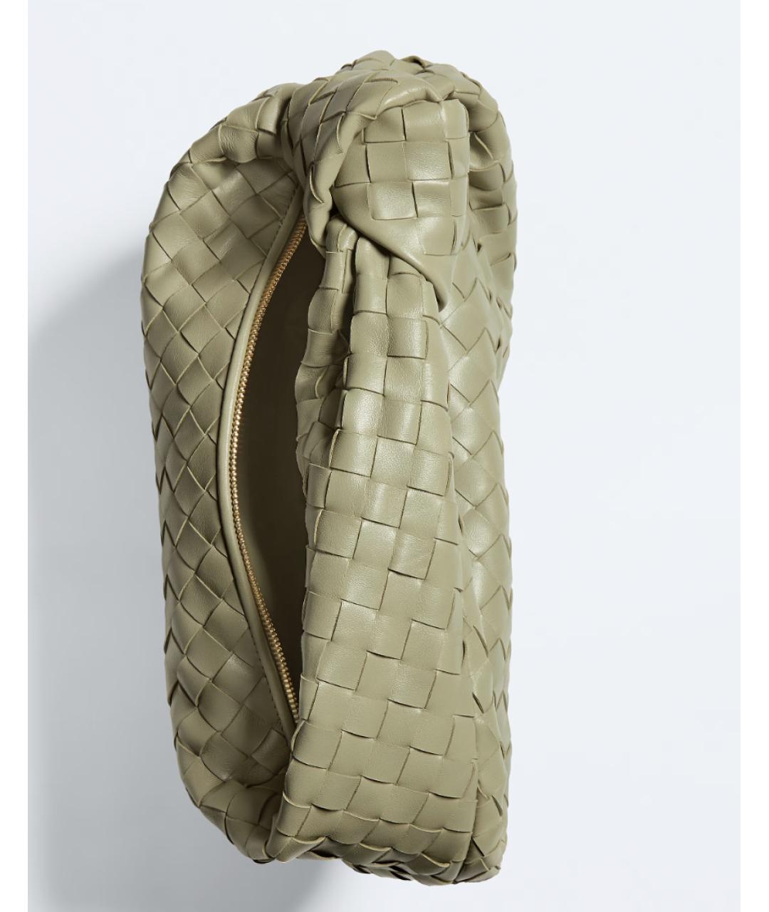 BOTTEGA VENETA Зеленая кожаная сумка с короткими ручками, фото 5