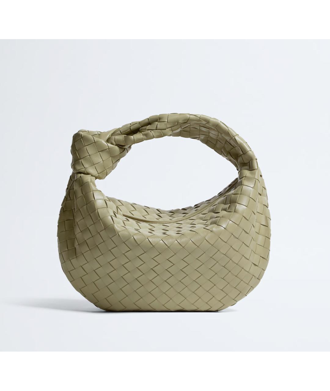 BOTTEGA VENETA Зеленая кожаная сумка с короткими ручками, фото 7