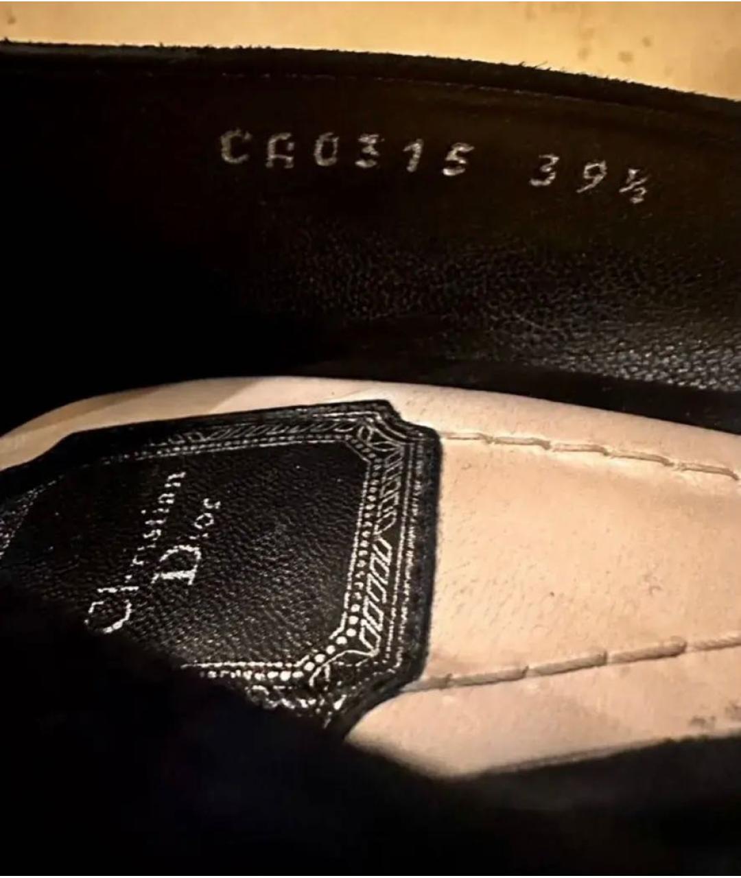 CHRISTIAN DIOR Черные замшевые туфли, фото 3