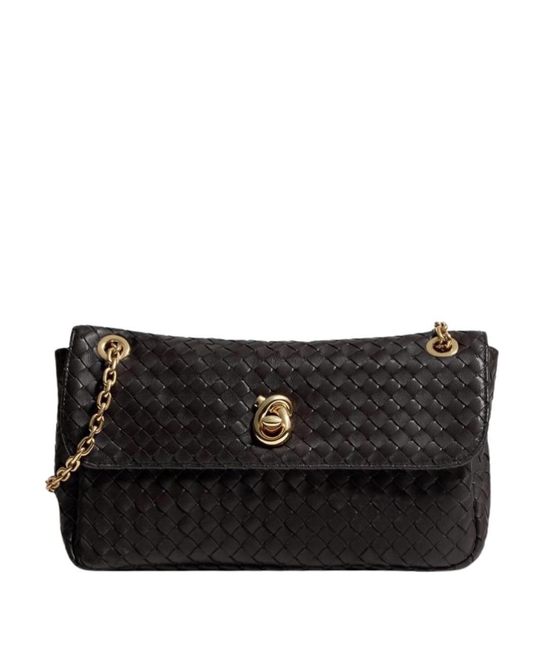 BOTTEGA VENETA Коричневая кожаная сумка через плечо, фото 1