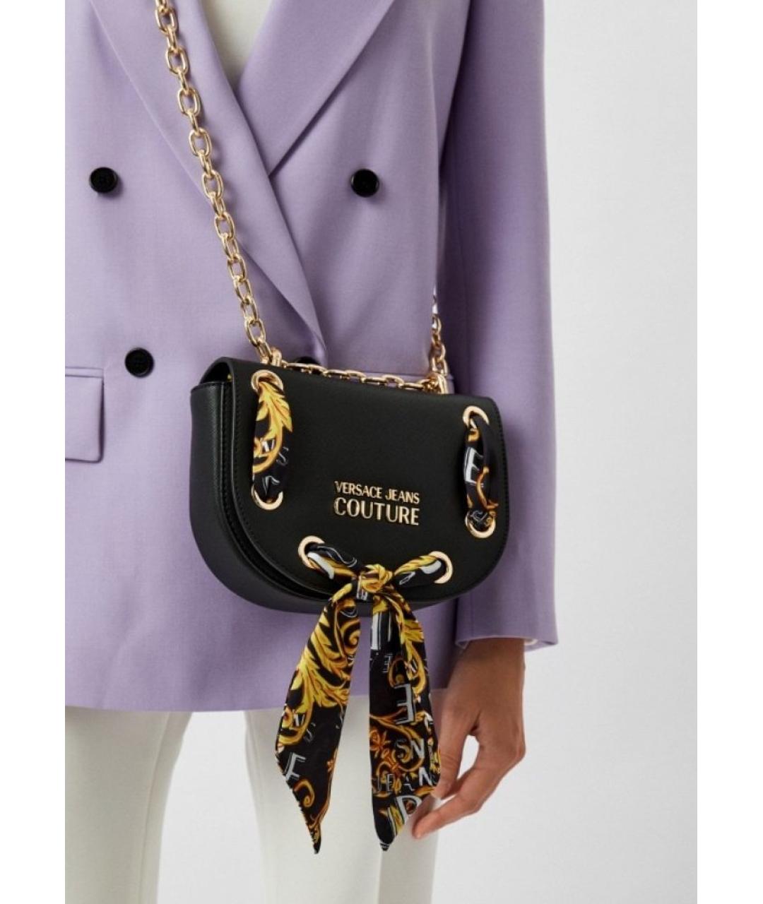 VERSACE JEANS COUTURE Черная сумка через плечо, фото 3