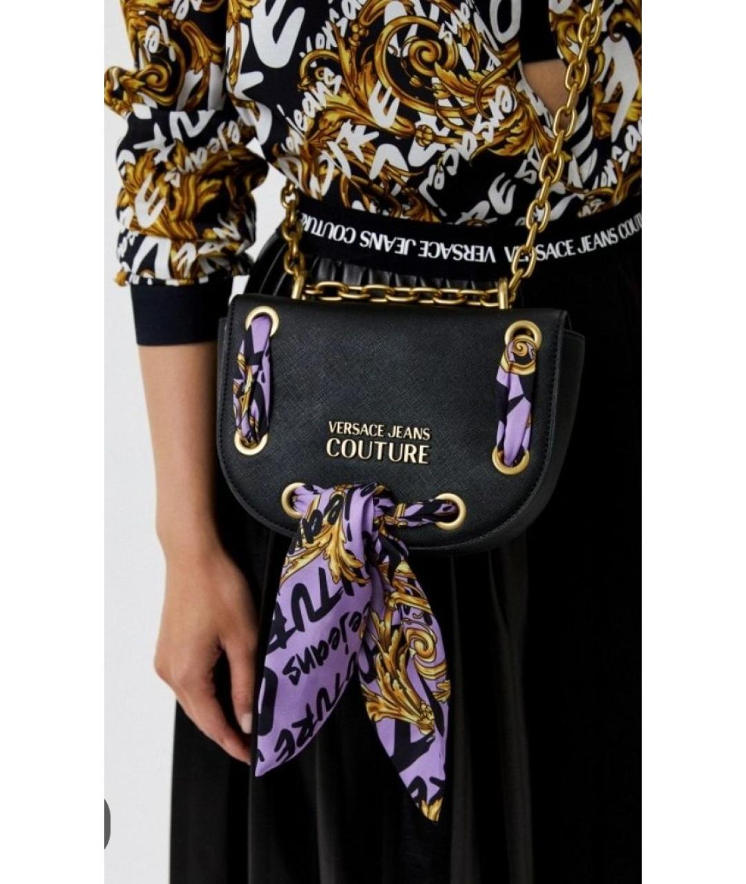 VERSACE JEANS COUTURE Черная сумка через плечо, фото 9