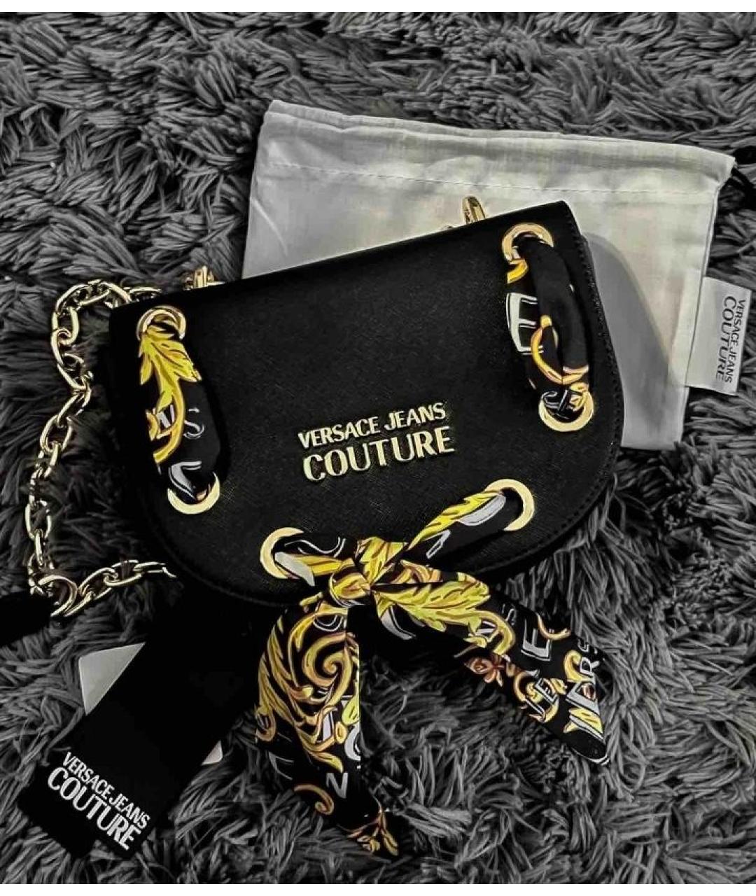 VERSACE JEANS COUTURE Черная сумка через плечо, фото 4