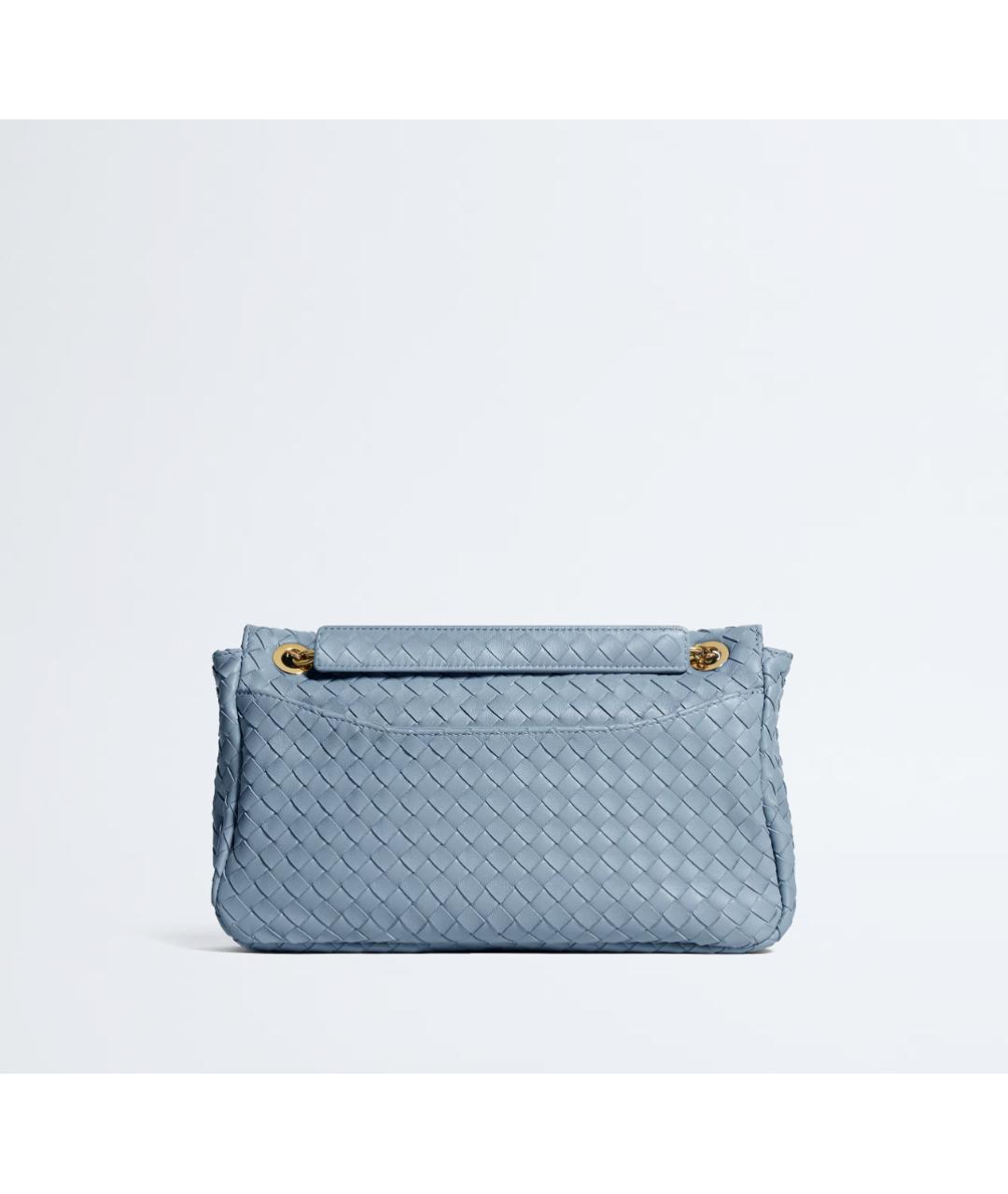 BOTTEGA VENETA Голубая кожаная сумка через плечо, фото 3