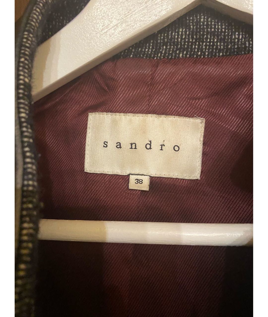 SANDRO Серое ацетатное пальто, фото 2