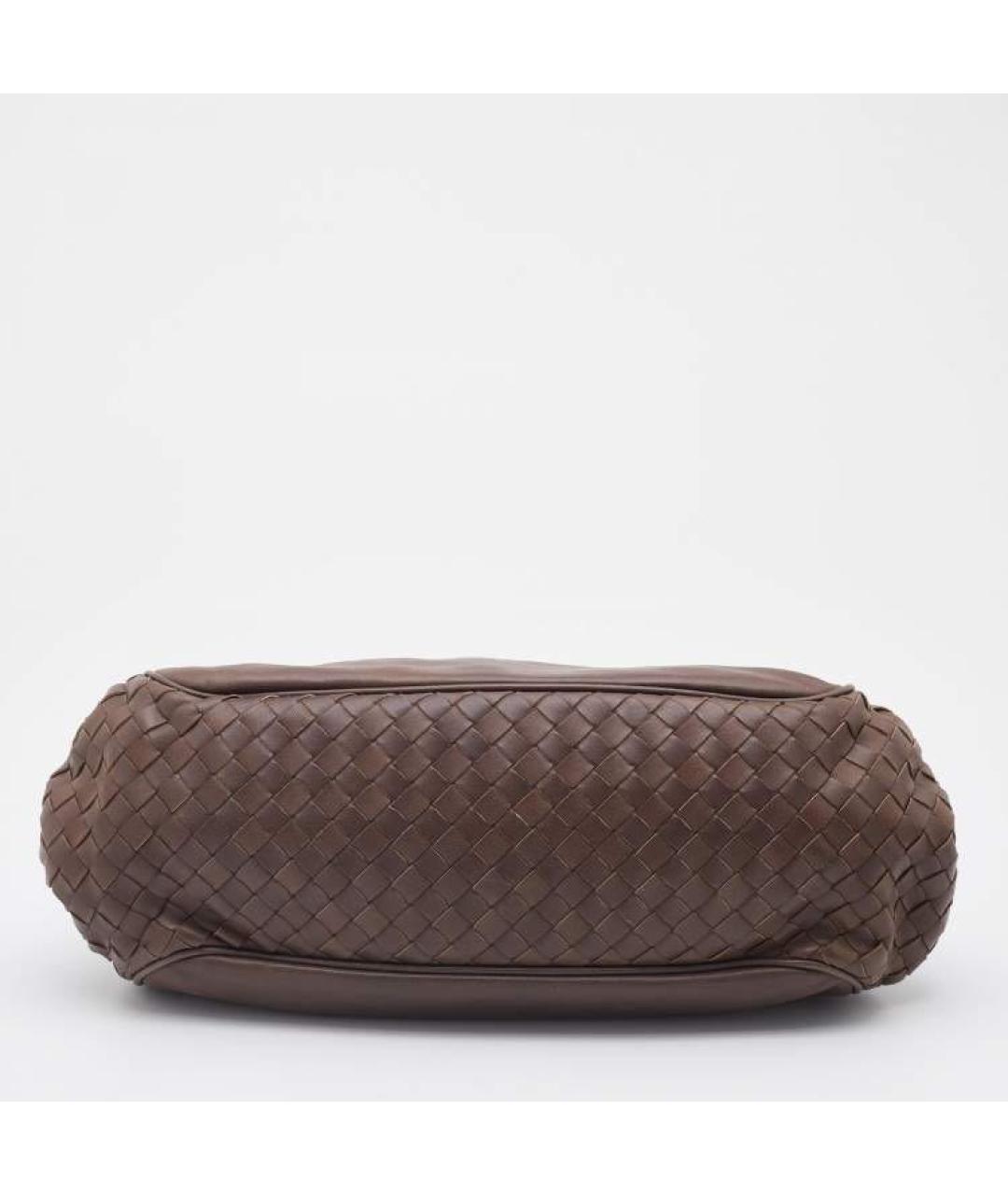 BOTTEGA VENETA Коричневая кожаная сумка с короткими ручками, фото 4