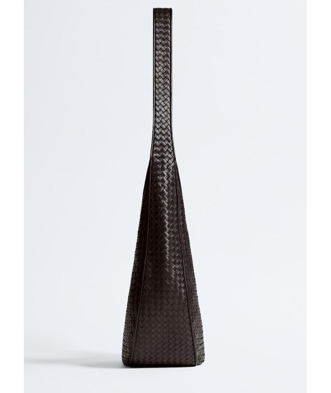 BOTTEGA VENETA Коричневая кожаная сумка тоут, фото 3