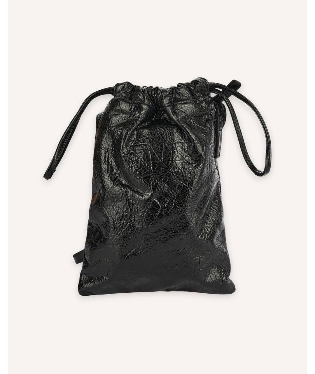 BALENCIAGA Черная кожаная сумка через плечо, фото 2