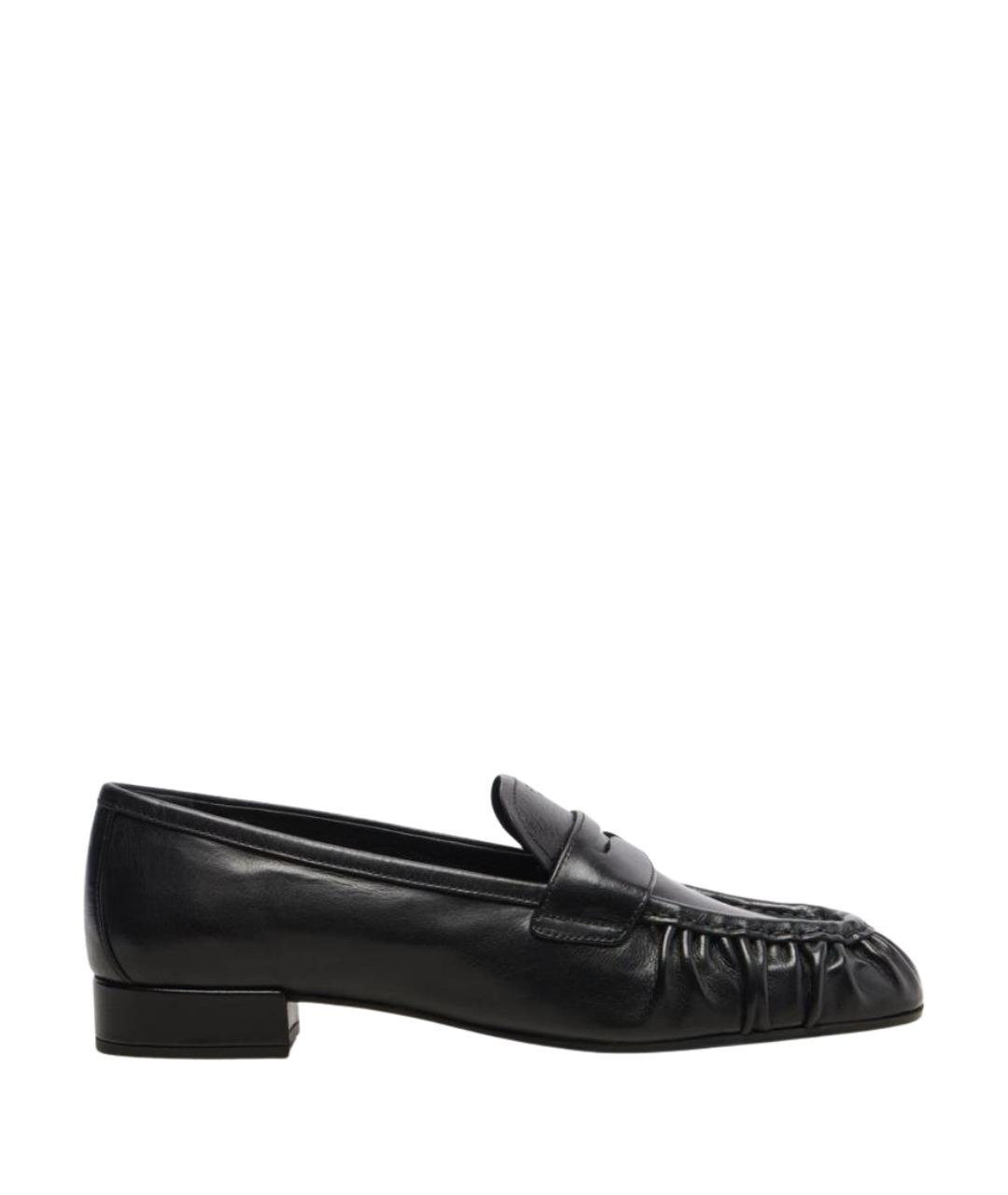 PRADA Черные кожаные лоферы, фото 1