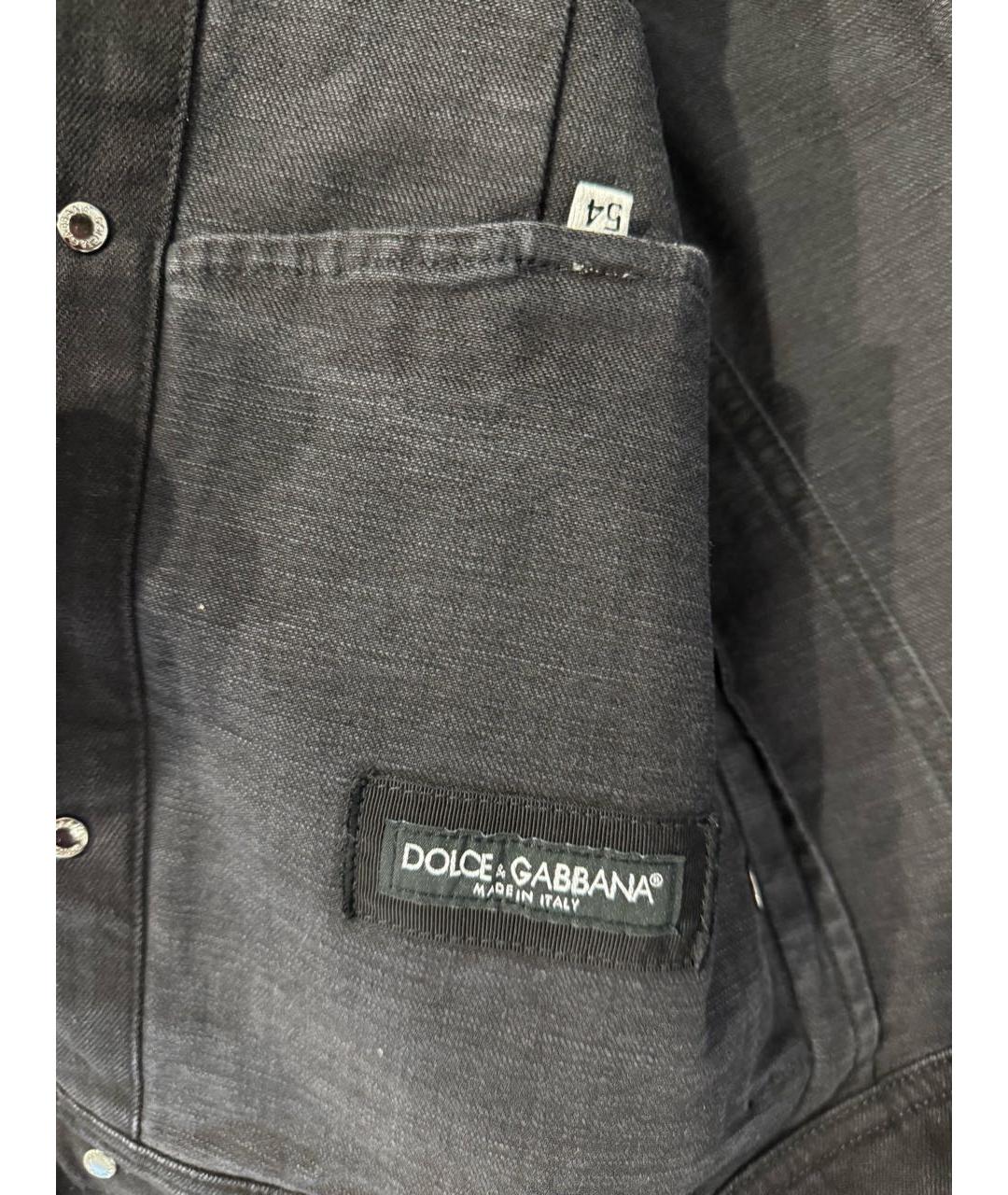 DOLCE&GABBANA Черная деним куртка, фото 2