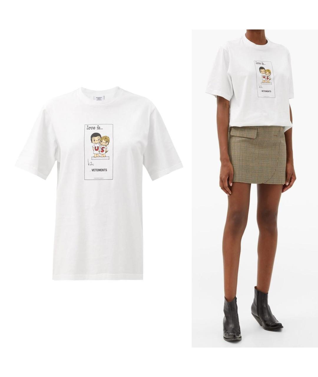 VETEMENTS Белая хлопковая футболка, фото 2