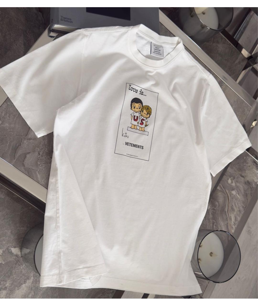 VETEMENTS Белая хлопковая футболка, фото 4