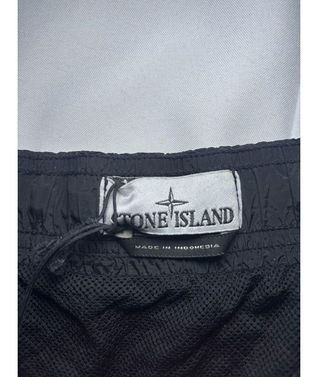 STONE ISLAND Черные нейлоновые шорты, фото 3