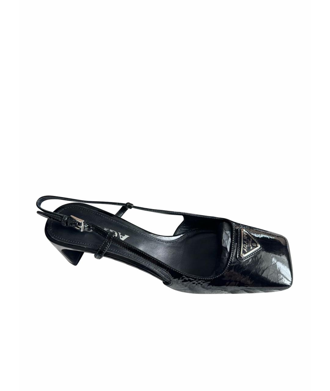 PRADA Черные туфли из лакированной кожи, фото 1