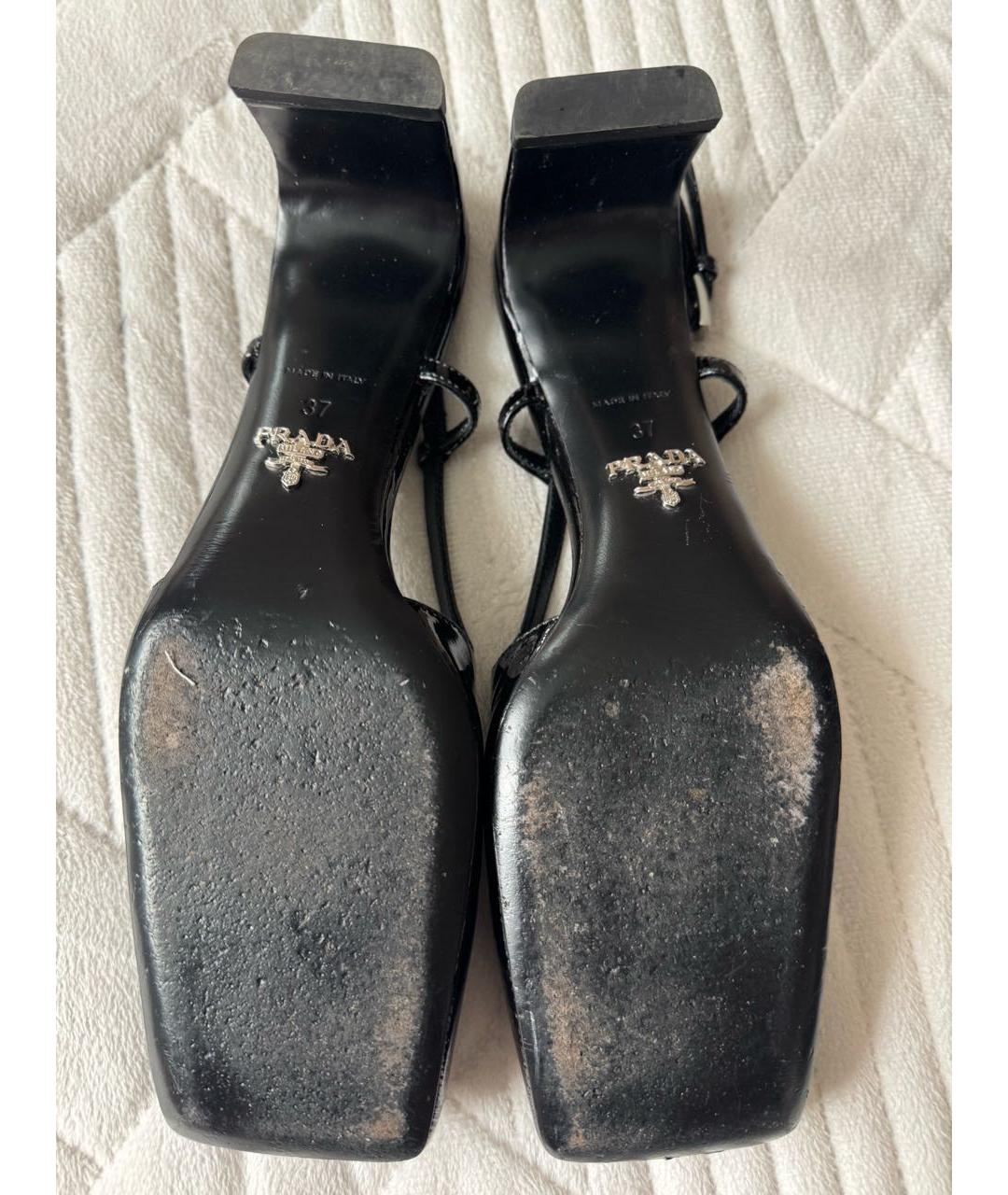 PRADA Черные туфли из лакированной кожи, фото 3